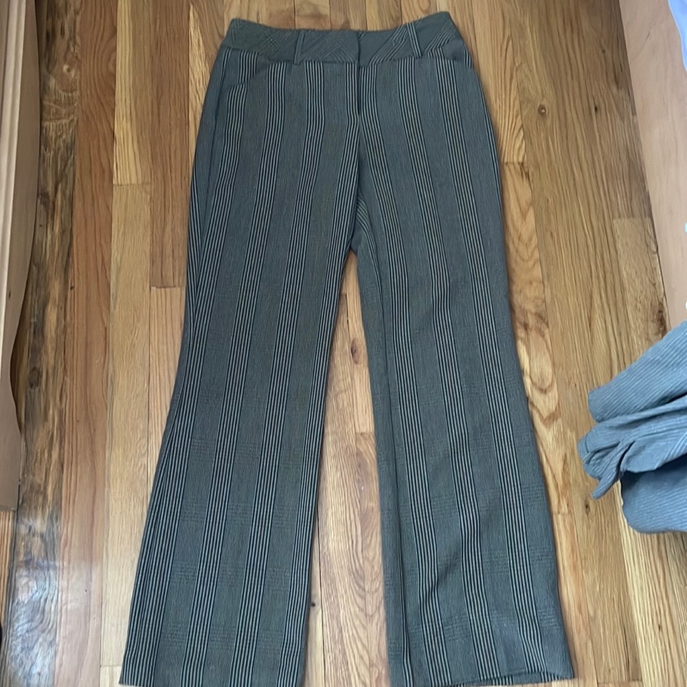 olive green plaid dress pants